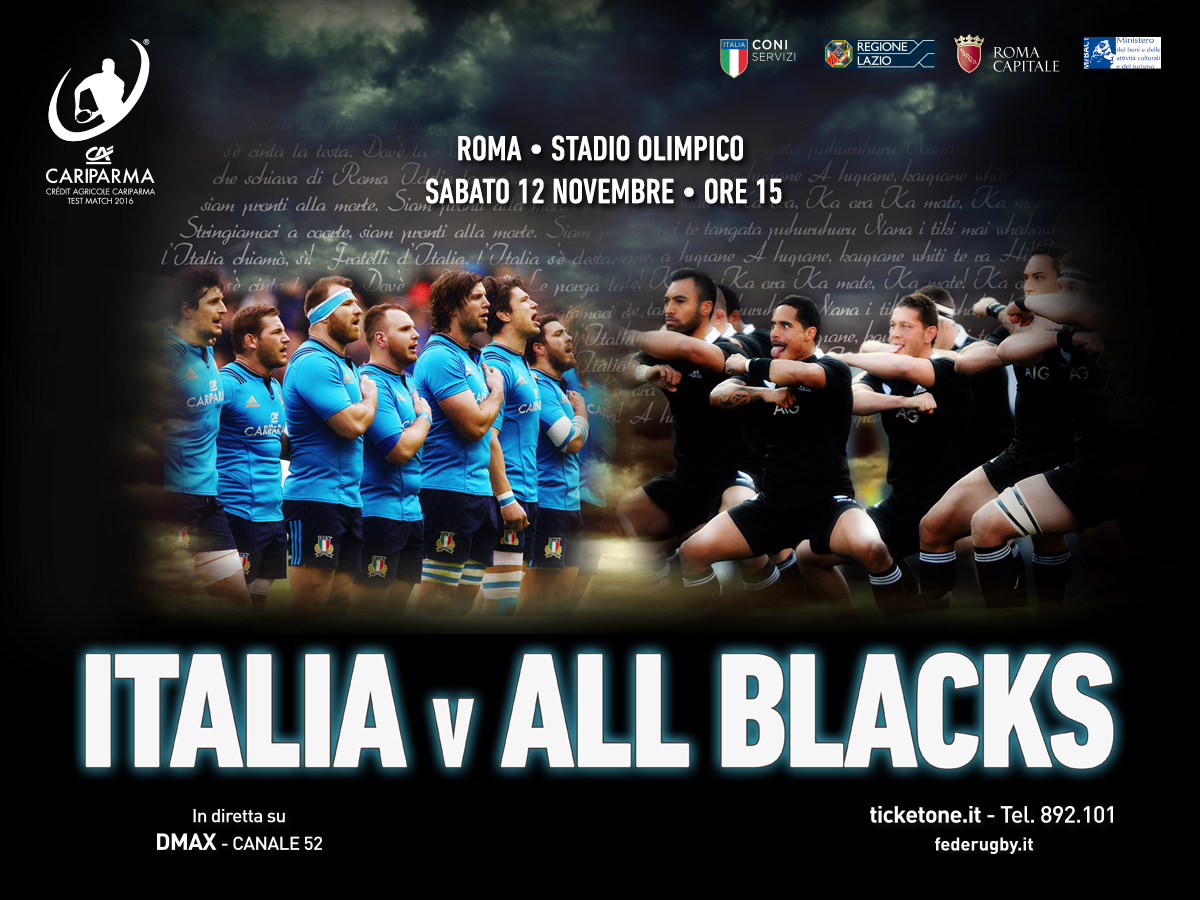 Rugby, tutto pronto per Italia vs All Blacks tutte le info utili per i