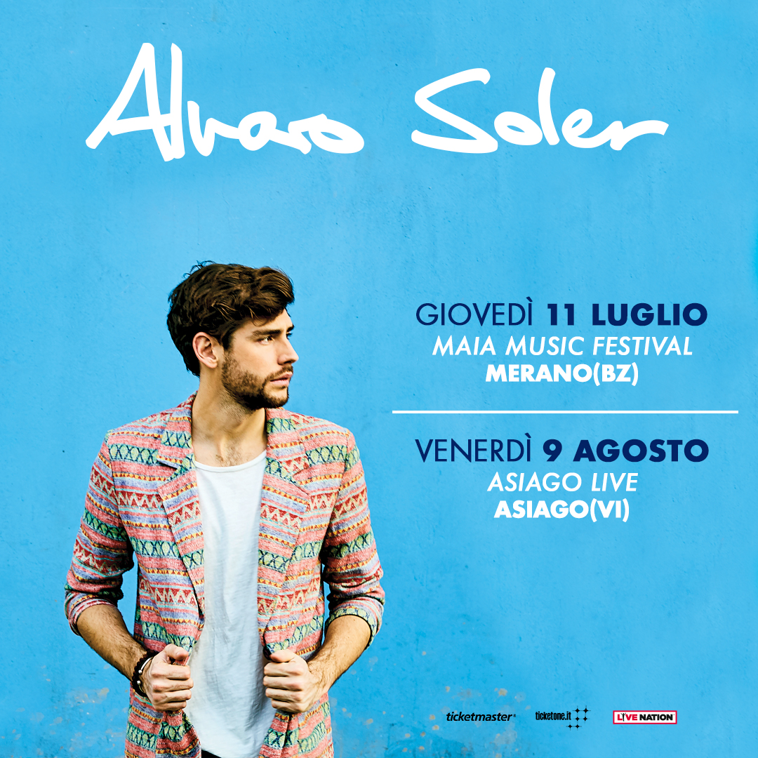 Alvaro Soler in concerto due date estive da non perdere in Italia