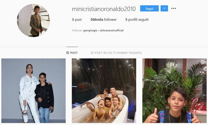 Cristiano Ronaldo Jr apre un nuovo profilo Instagram: boom ...