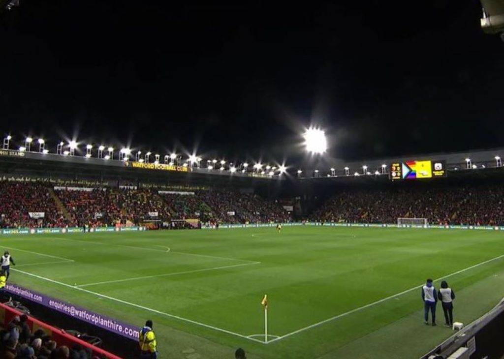 watford chelsea interrotta intervento di emergenza in tribuna