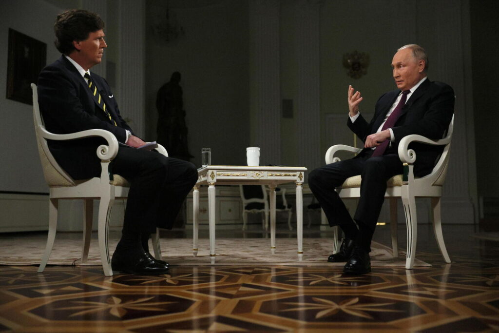 Vladimir Putin e Tucker Carlson